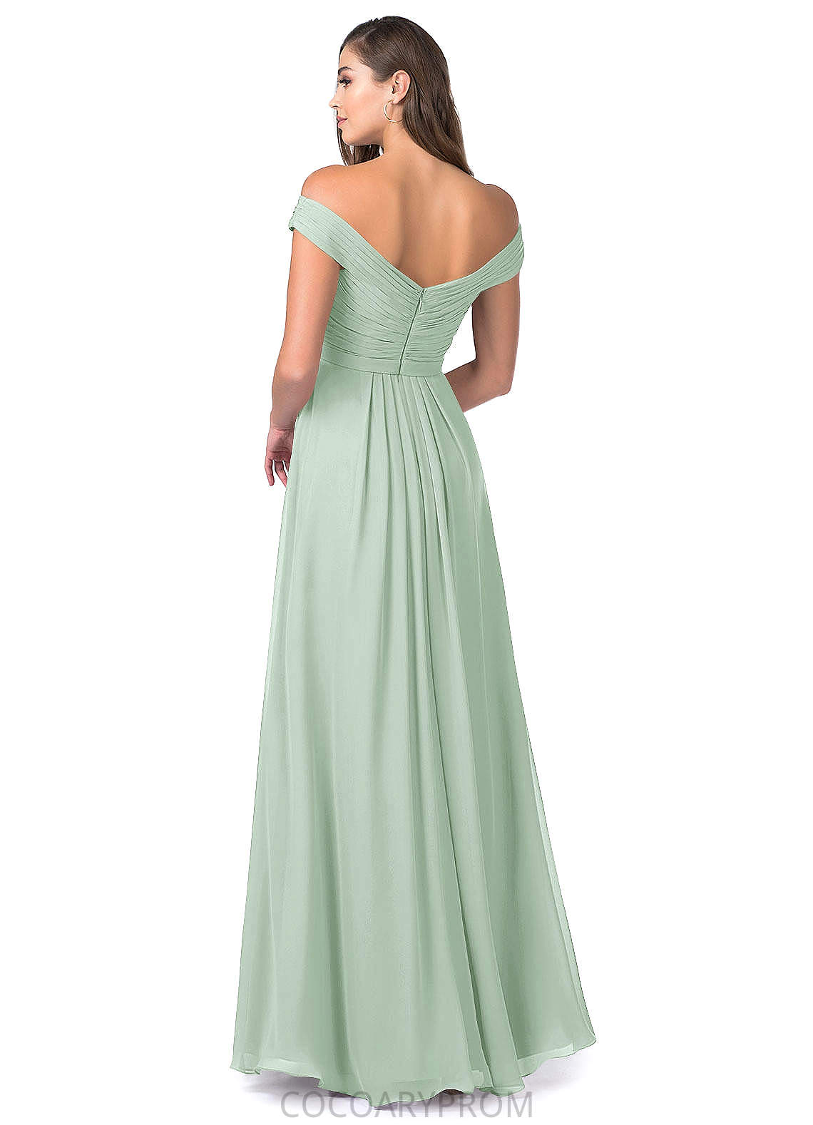 Lyla Sleeveless Floor Length Natural Waist A-Line/Princess V-Neck Bridesmaid Dresses