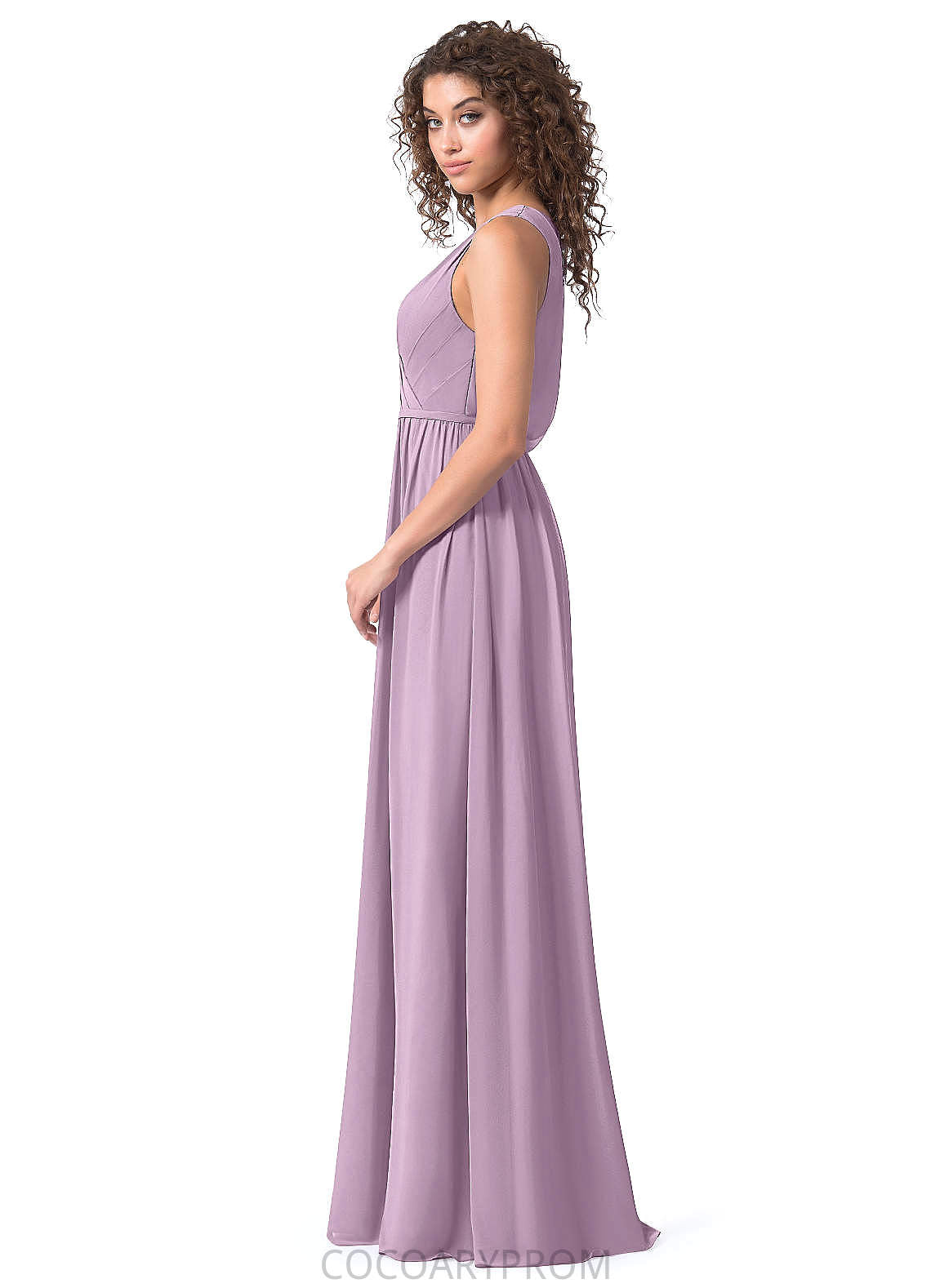 Cassie Stretch Satin Sleeveless Natural Waist Sheath/Column Floor Length Straps Bridesmaid Dresses