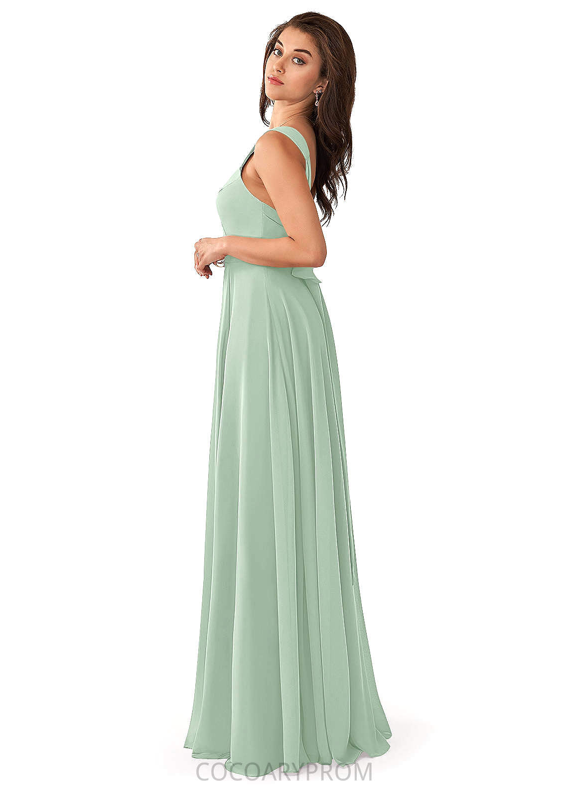 Lilliana Sleeveless Natural Waist Spaghetti Staps A-Line/Princess Tea Length Bridesmaid Dresses