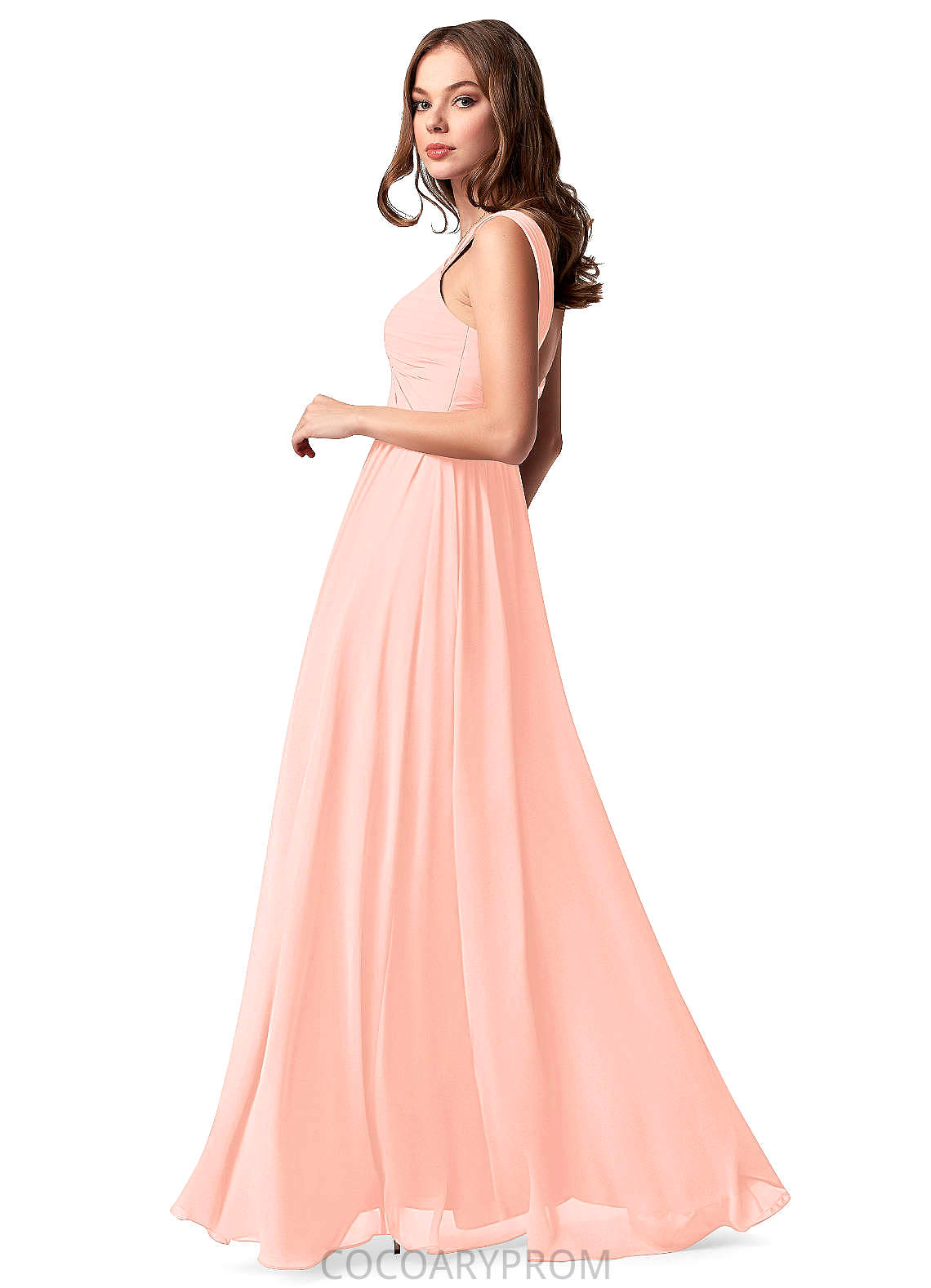 Tatum Natural Waist V-Neck Floor Length Sequins Sheath/Column Sleeveless Bridesmaid Dresses