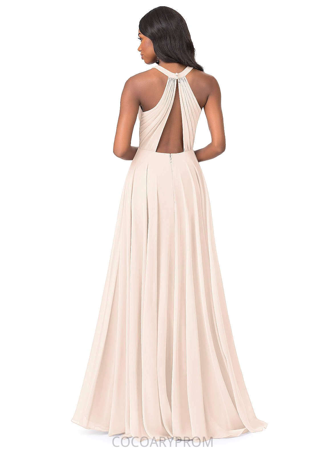 Emilia Floor Length Sleeveless Natural Waist A-Line/Princess Scoop Bridesmaid Dresses