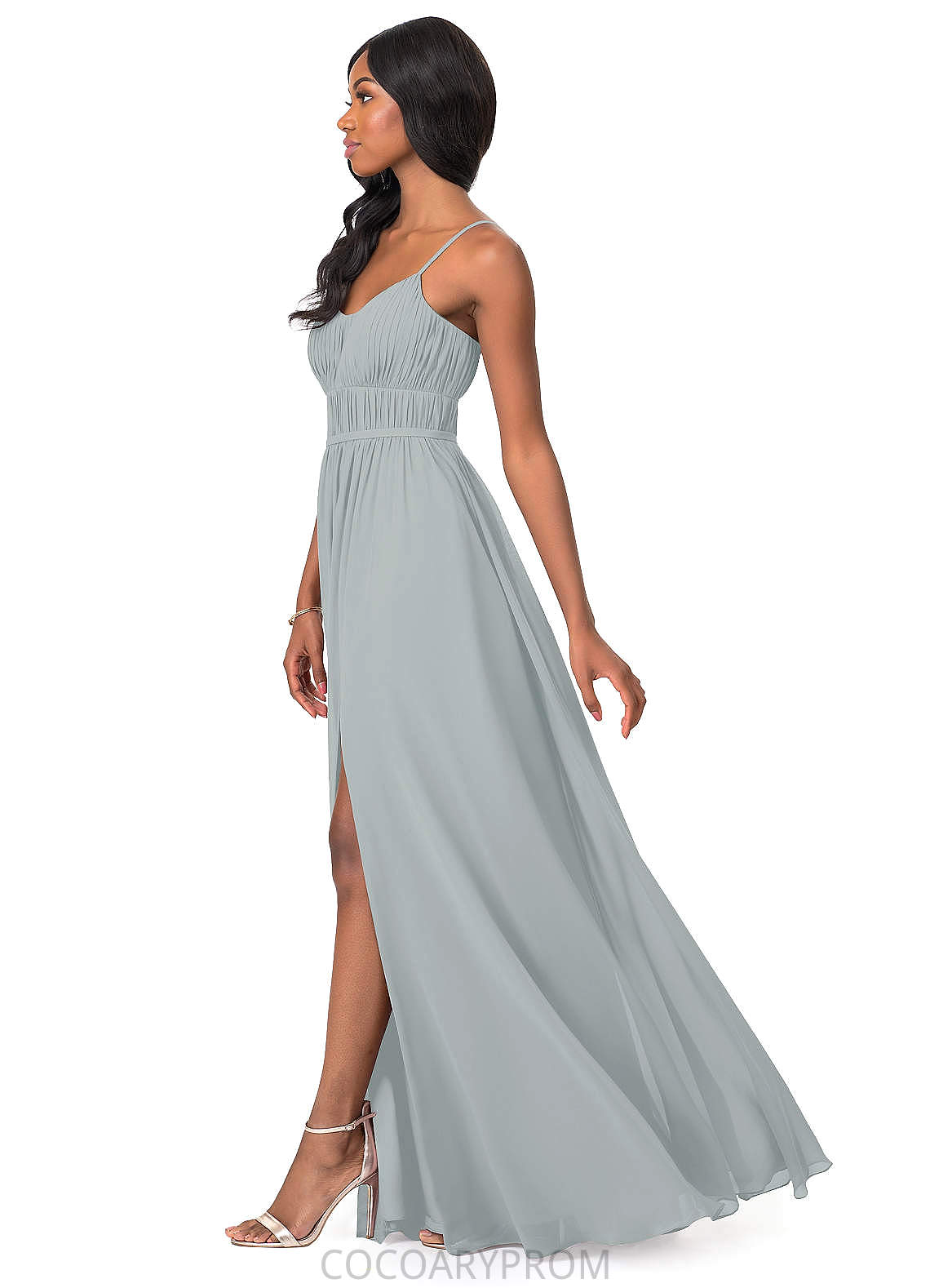 Yareli A-Line/Princess Scoop Sleeveless High Low Natural Waist Bridesmaid Dresses