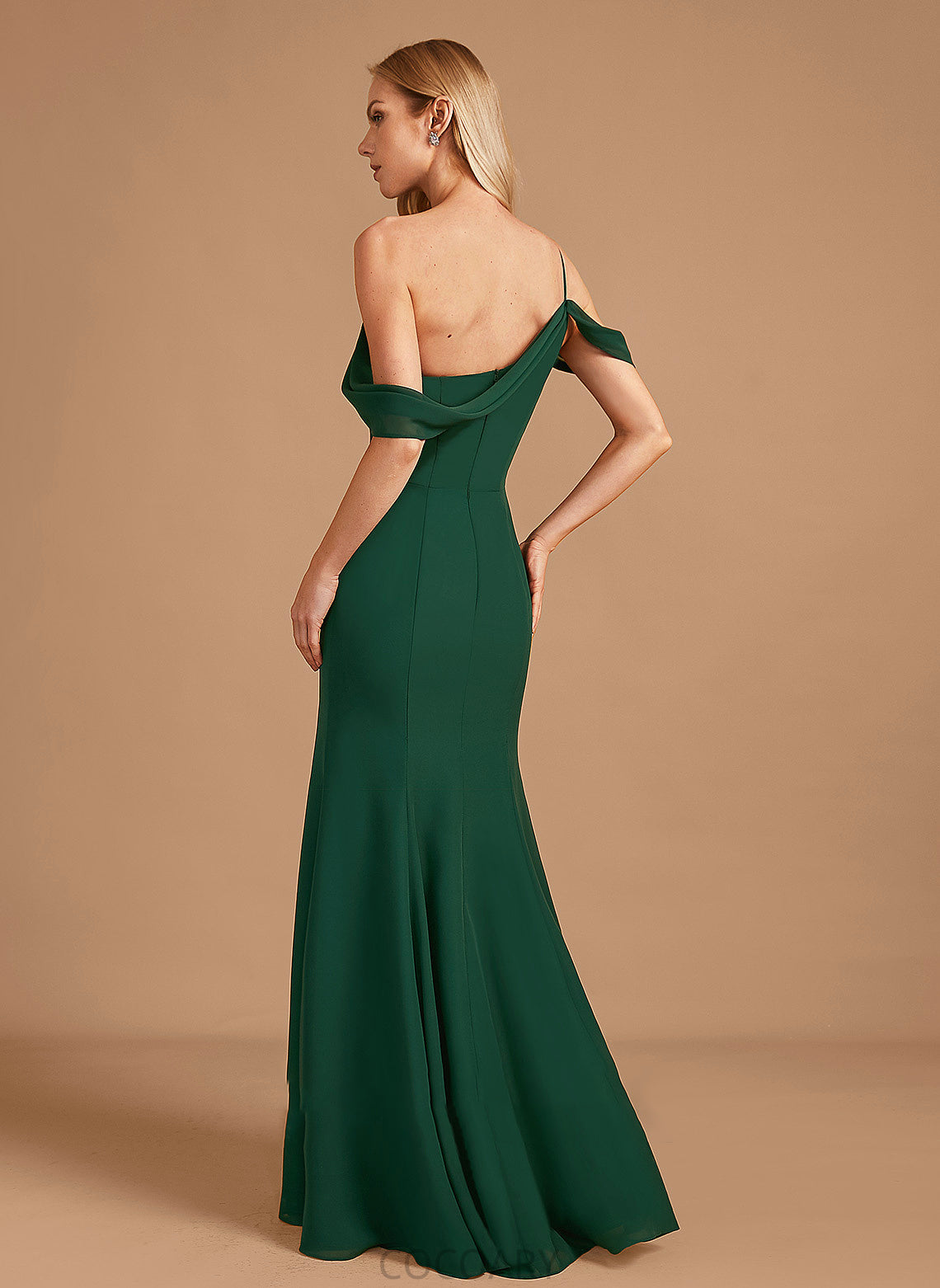 Trumpet/Mermaid Neckline Floor-Length One-Shoulder Fabric SplitFront Silhouette Embellishment Length Jadyn A-Line/Princess Floor Length Bridesmaid Dresses