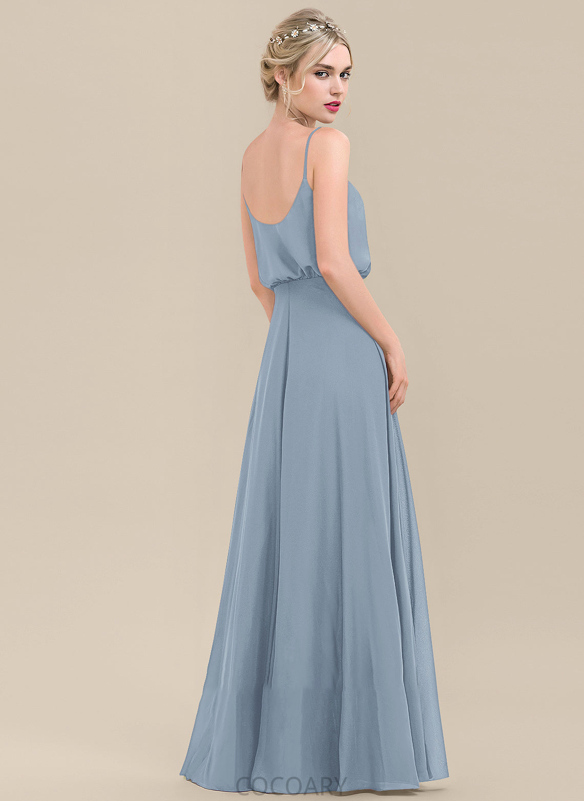 Neckline Floor-Length Silhouette Length A-Line SquareNeckline Fabric Embellishment SplitFront Amani A-Line/Princess Short Sleeves Bridesmaid Dresses