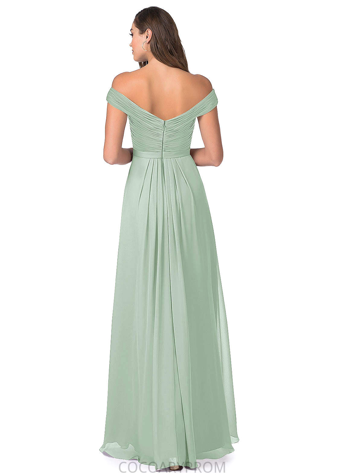 Lyla Sleeveless Floor Length Natural Waist A-Line/Princess V-Neck Bridesmaid Dresses