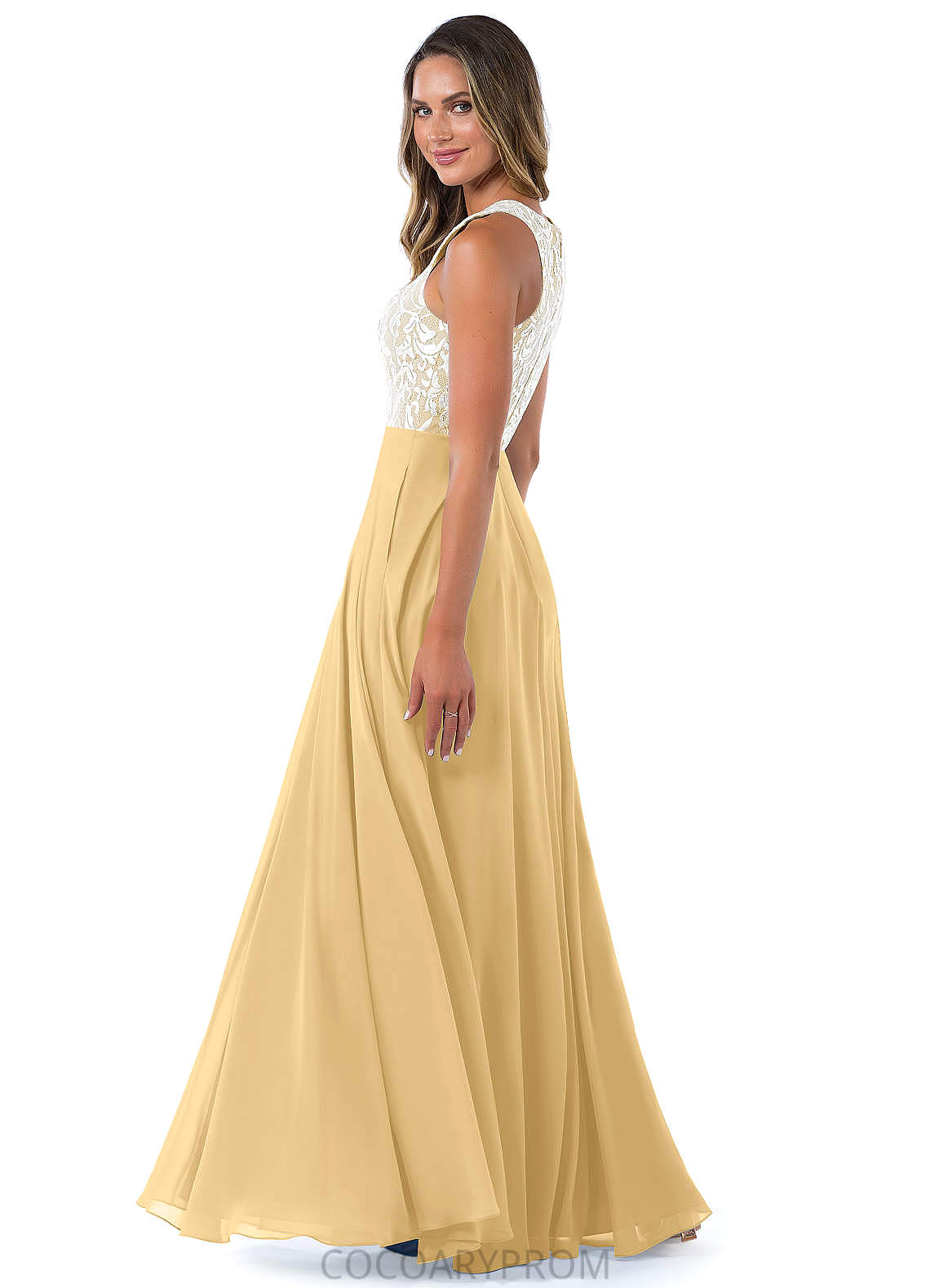 Kennedi Floor Length A-Line/Princess V-Neck Natural Waist Sleeveless Bridesmaid Dresses