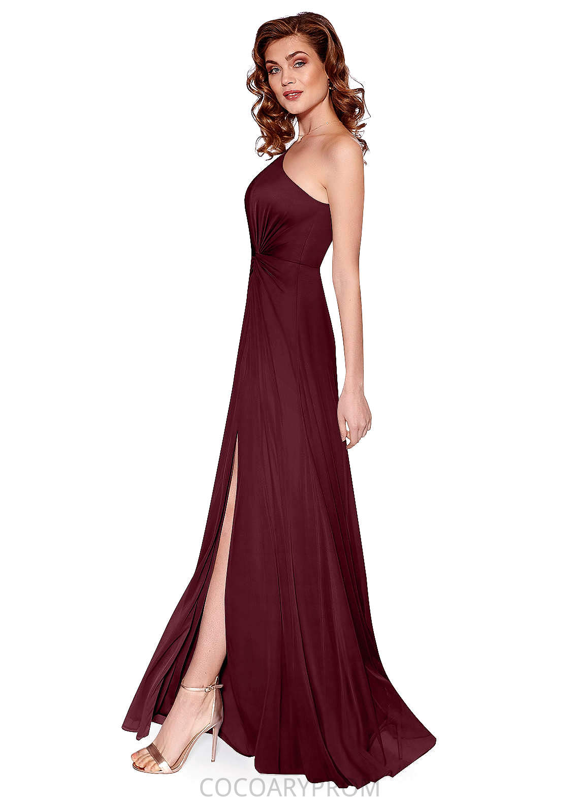 Nicole A-Line/Princess Sleeveless Natural Waist Tea Length Spaghetti Staps Bridesmaid Dresses