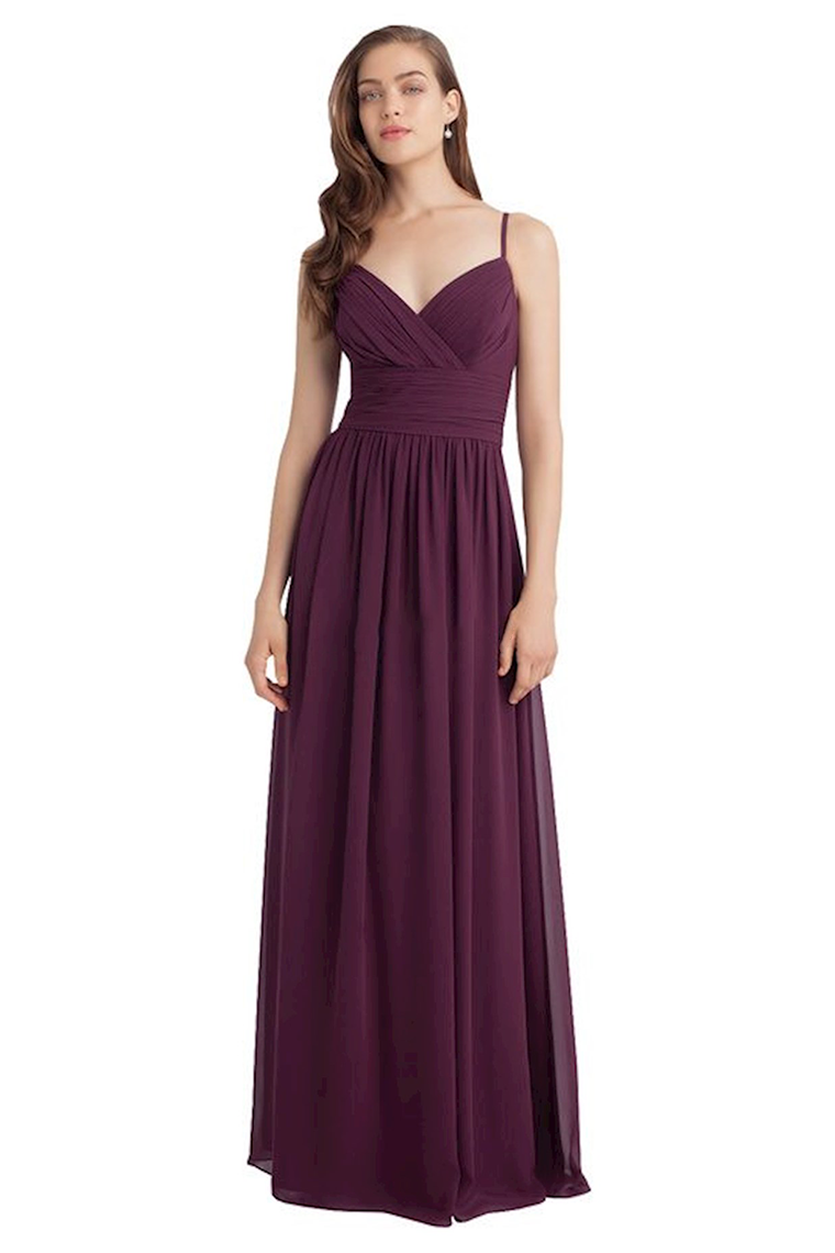 Ina Floor Length Sweetheart Chiffon Natural Waist A-Line/Princess Sleeveless Bridesmaid Dresses