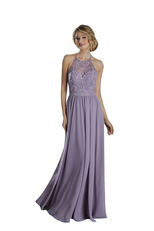 Jocelyn A-Line/Princess Sleeveless Floor Length Chiffon Natural Waist Bridesmaid Dresses