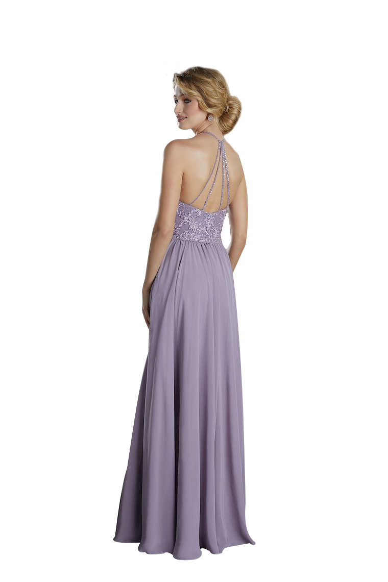 Jocelyn A-Line/Princess Sleeveless Floor Length Chiffon Natural Waist Bridesmaid Dresses