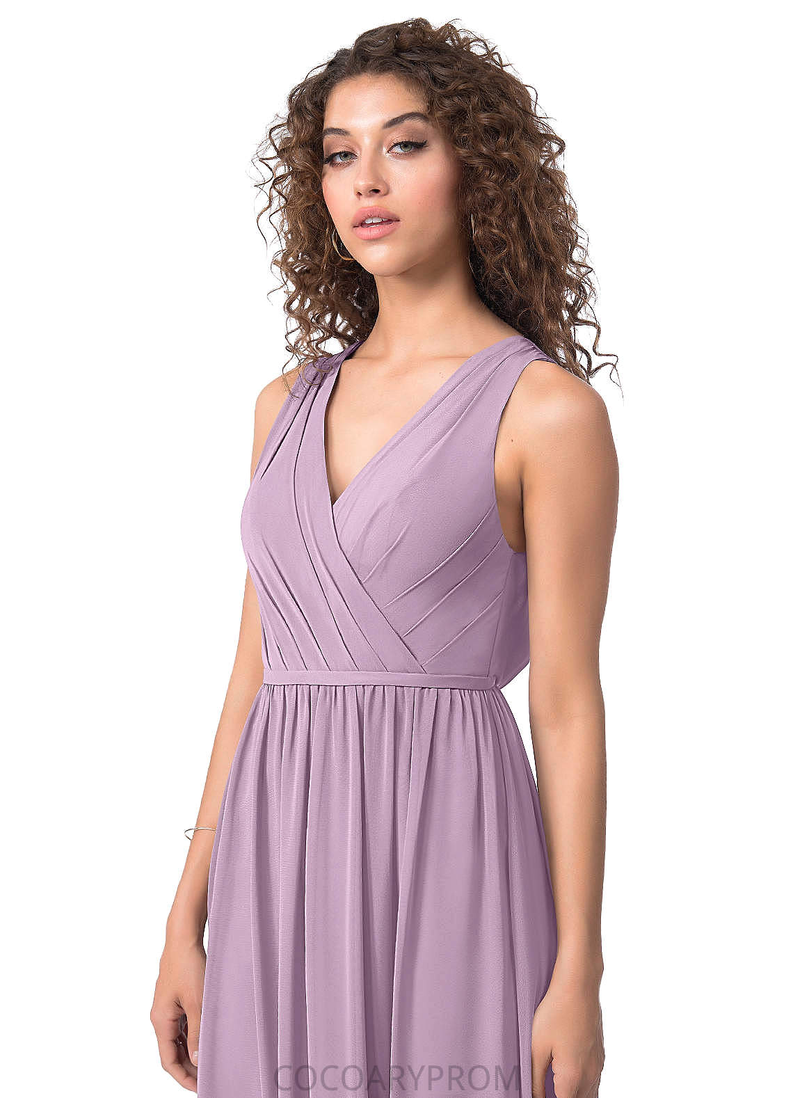 Cassie Stretch Satin Sleeveless Natural Waist Sheath/Column Floor Length Straps Bridesmaid Dresses