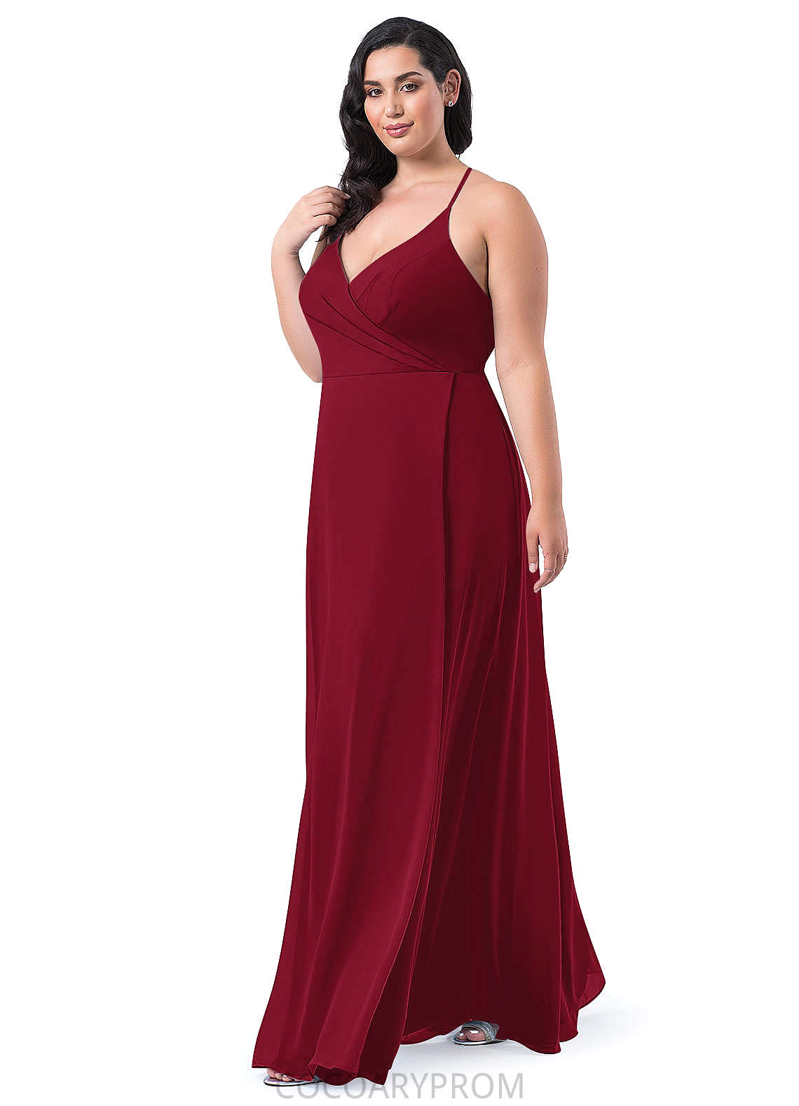 Mia Floor Length Natural Waist V-Neck Sleeveless A-Line/Princess Bridesmaid Dresses