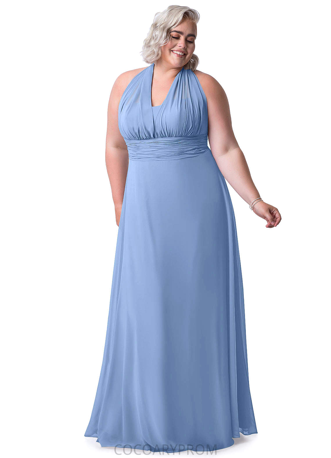 Muriel Natural Waist V-Neck Floor Length Sleeveless A-Line/Princess Bridesmaid Dresses