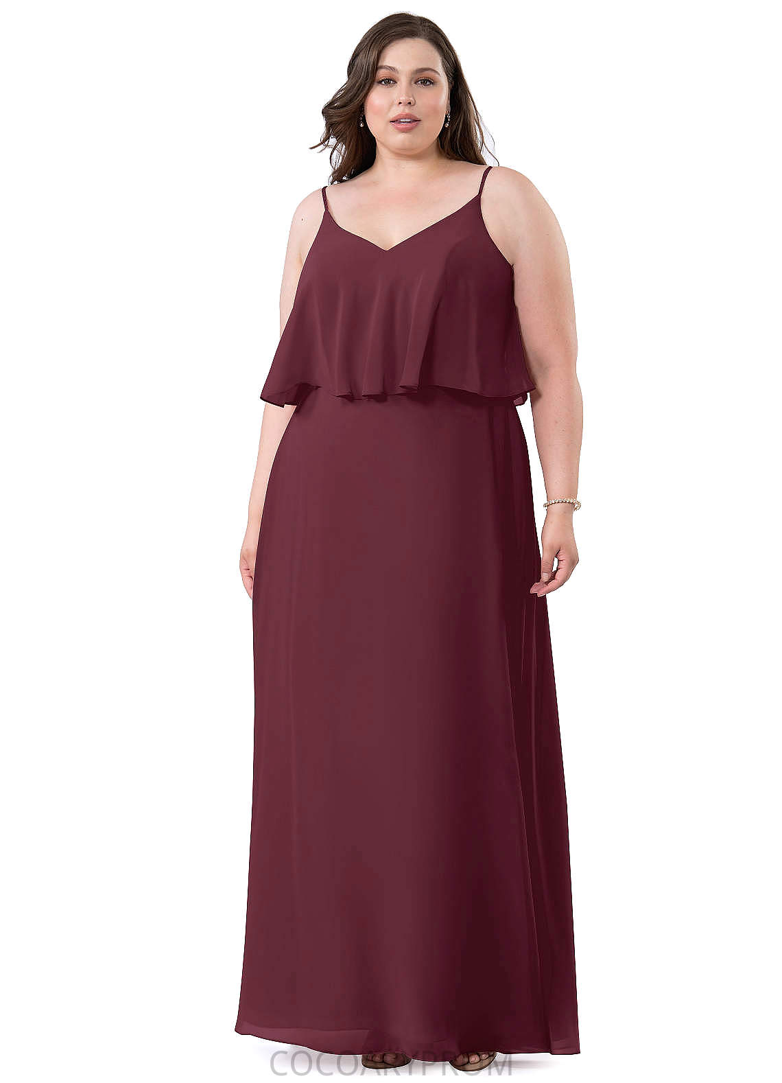 Khloe Sleeveless A-Line/Princess Floor Length One Shoulder Natural Waist Bridesmaid Dresses