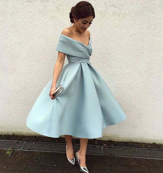 A-Line Light Blue Homecoming Dress HCD24