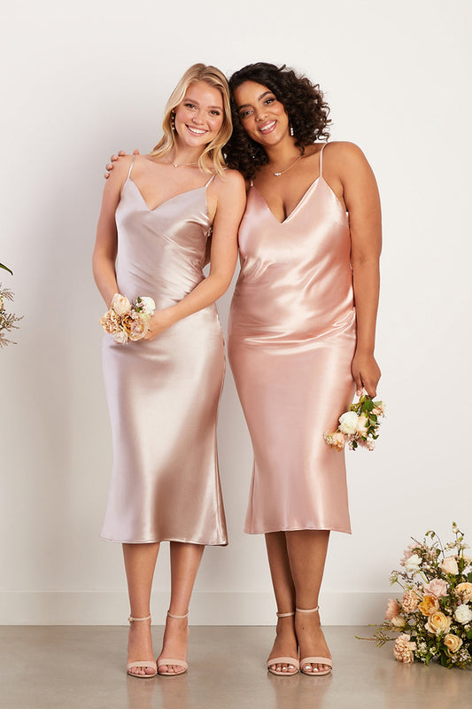 2024 Lauren Satin Midi Dress Curve Maeve