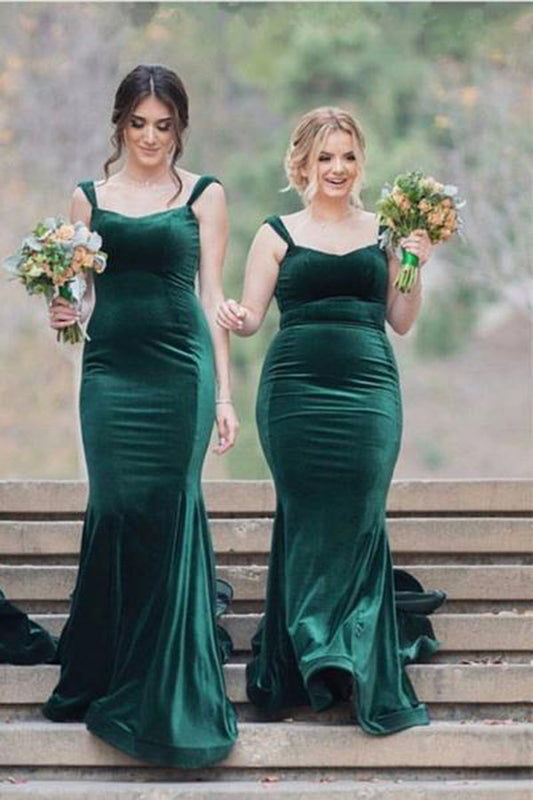 Mermaid Sweetheart Sleeveless Spaghetti Straps Bridesmaid Dresses